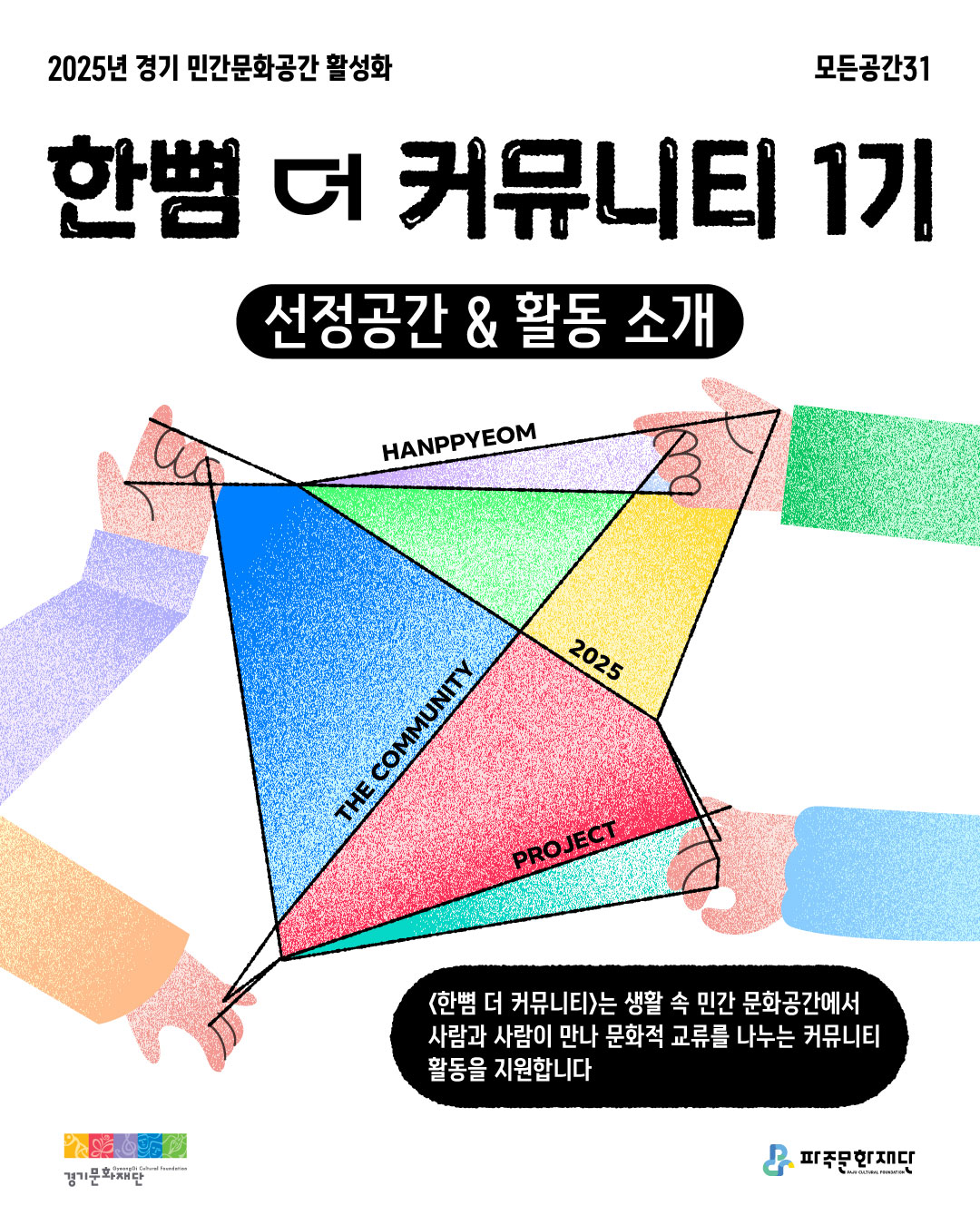 2025년 경기 민간문화공간 활성화 사업 <한뼘 더 커뮤니티> 1기 공간 소개 리스트 이미지